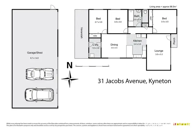 Floorplan of Homely house listing, 31 Jacobs Avenue, Kyneton VIC 3444