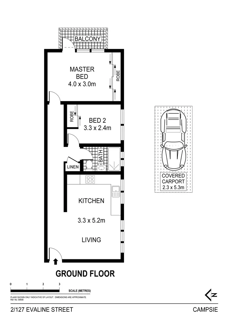Floorplan of Homely apartment listing, 2/127 Evaline Street, Campsie NSW 2194