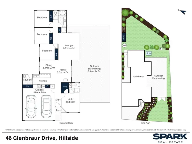 Floorplan of Homely house listing, 46 Glenbruar Drive, Hillside VIC 3037