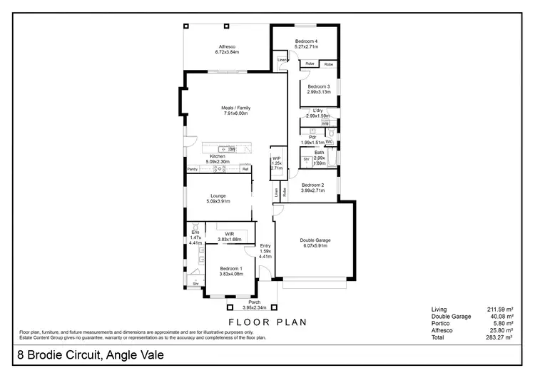 Floorplan of Homely house listing, 8 Brodie Circuit, Angle Vale SA 5117