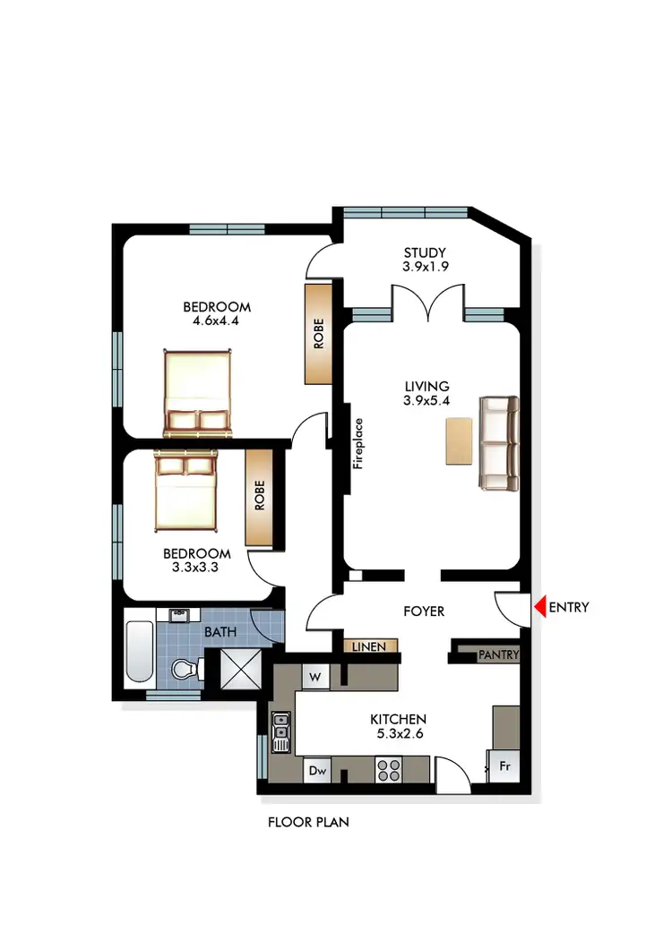 Floorplan of Homely apartment listing, 4/34 Bennett Street, Bondi NSW 2026