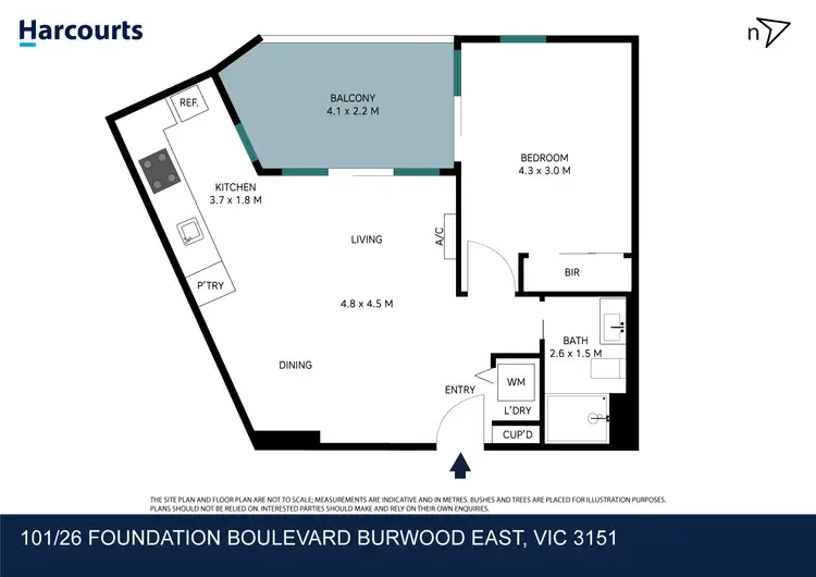 Floorplan of Homely apartment listing, 101/26 Foundation Boulevard, Burwood East VIC 3151