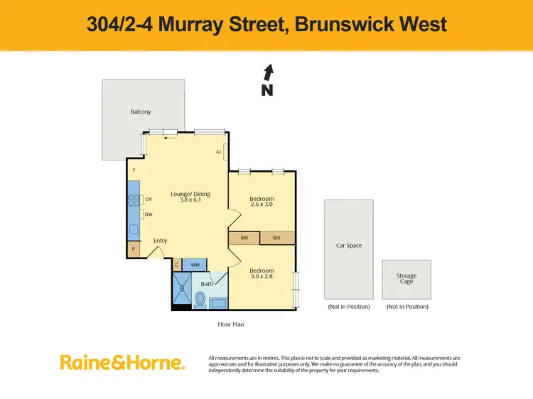 Floorplan of Homely apartment listing, 304/2-4 Murray Street, Brunswick West VIC 3055