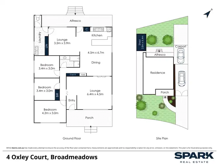Floorplan of Homely house listing, 4 Oxley Court, Broadmeadows VIC 3047