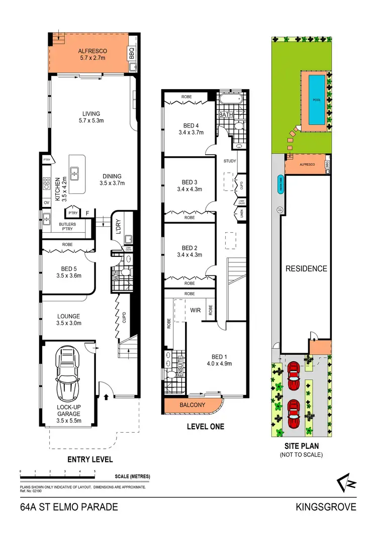 Floorplan of Homely semi-detached listing, 64A St Elmo Parade, Kingsgrove NSW 2208