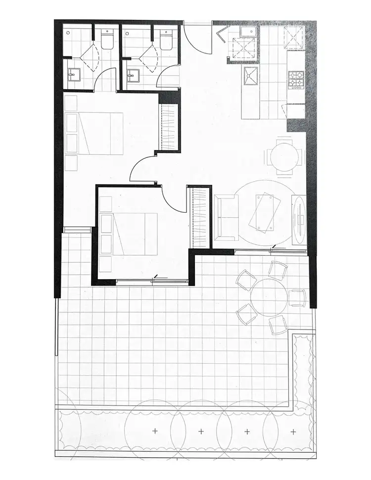 Floorplan of Homely apartment listing, 605C/2 Tannery Walk, Footscray VIC 3011