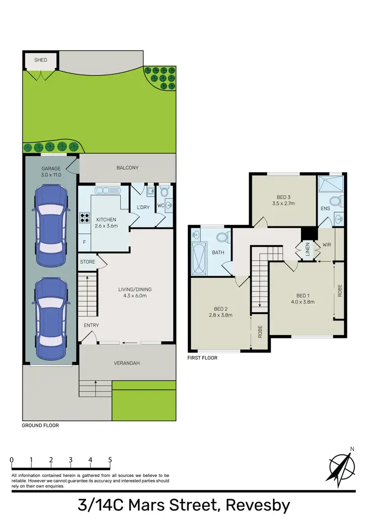 Floorplan of Homely townhouse listing, 3/14C Mars Street, Revesby NSW 2212