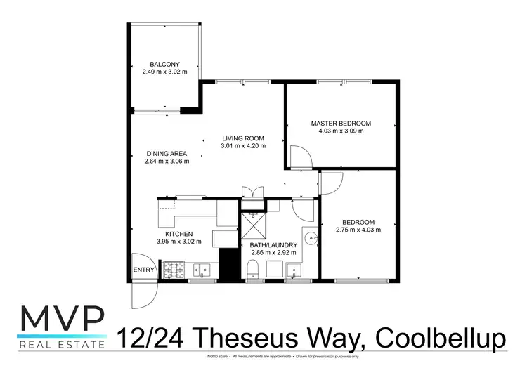 Floorplan of Homely apartment listing, 12/24 Theseus Way, Coolbellup WA 6163
