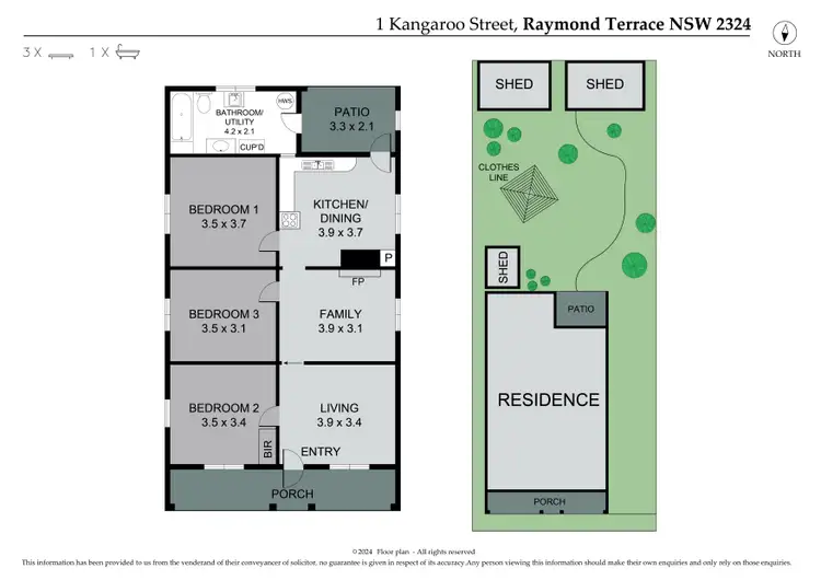 Floorplan of Homely house listing, 1 Kangaroo Street, Raymond Terrace NSW 2324
