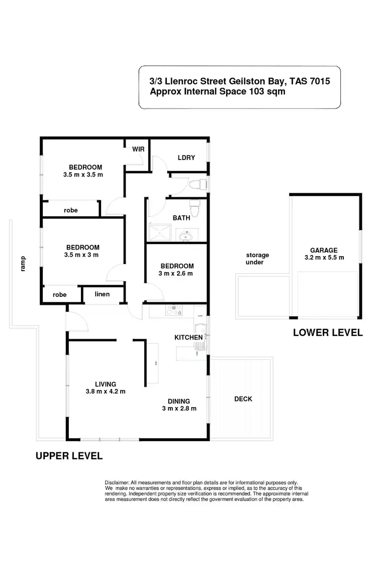 Floorplan of Homely house listing, 3/3 Llenroc Street, Geilston Bay TAS 7015