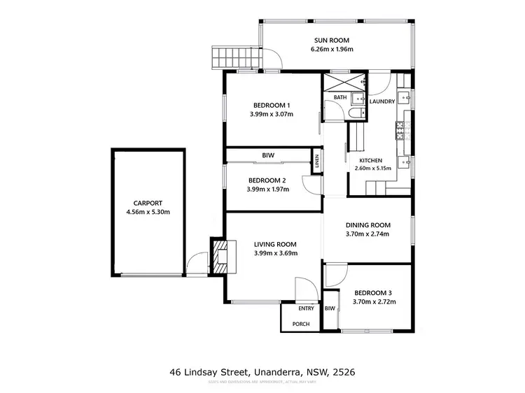 Floorplan of Homely house listing, 46 Lindsay Street, Unanderra NSW 2526