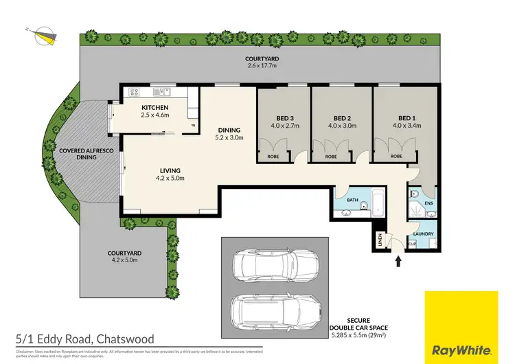 Floorplan of Homely apartment listing, 5/1-3 Eddy Road, Chatswood NSW 2067