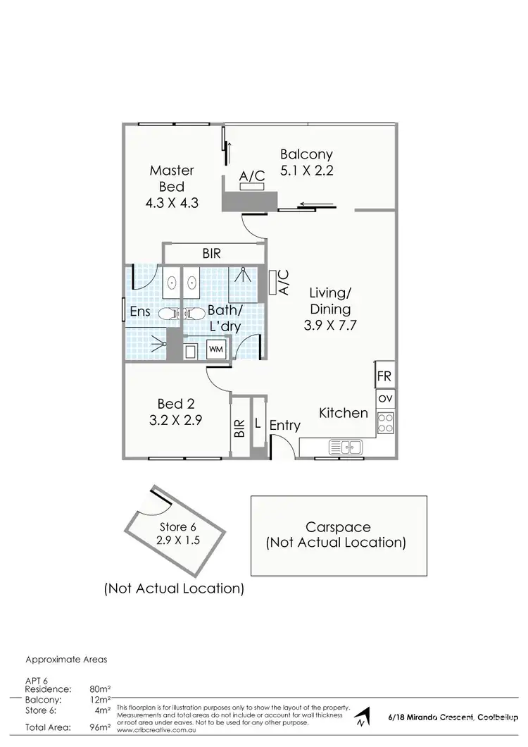Floorplan of Homely unit listing, 6/18 Miranda Crescent, Coolbellup WA 6163