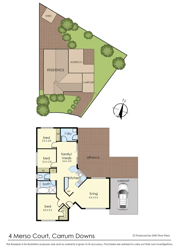 Floorplan of Homely house listing, 4 Merso Court, Carrum Downs VIC 3201