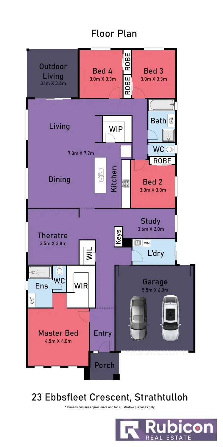 Floorplan of Homely house listing, 23 Ebbsfleet Crescent, Strathtulloh VIC 3338