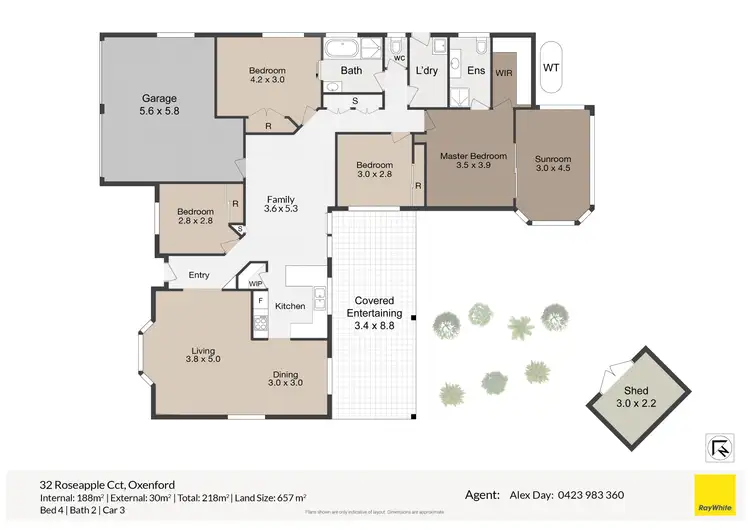 Floorplan of Homely house listing, 32 Roseapple Circuit, Oxenford QLD 4210