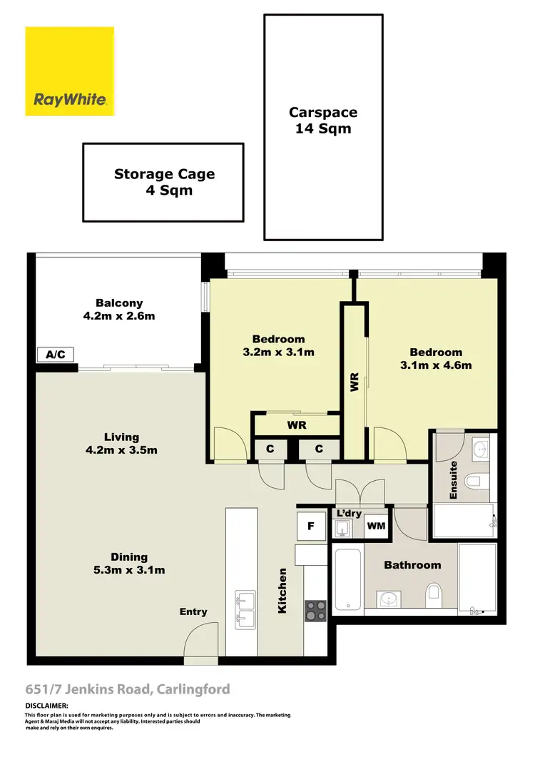 Floorplan of Homely apartment listing, 651/7 Jenkins Road, Carlingford NSW 2118
