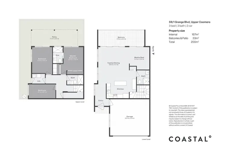 Floorplan of Homely townhouse listing, 59/1 Grange Boulevard, Upper Coomera QLD 4209