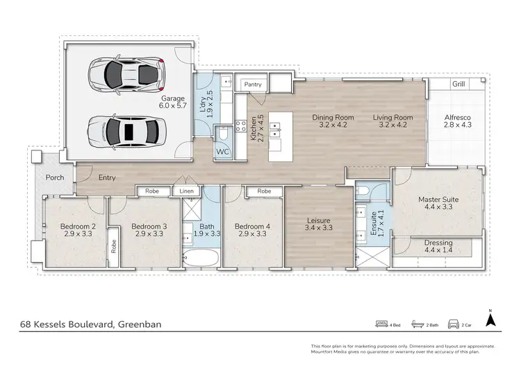 Floorplan of Homely house listing, 68 Kessels Boulevard, Greenbank QLD 4124