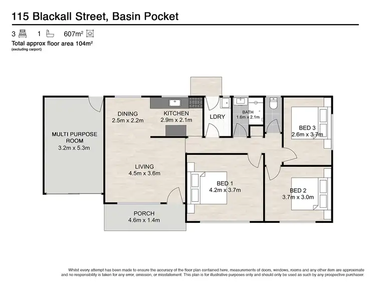 Floorplan of Homely house listing, 115 Blackall Street, Basin Pocket QLD 4305