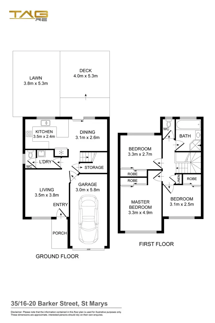 Floorplan of Homely townhouse listing, 35/16-20 Barker Street, St Marys NSW 2760
