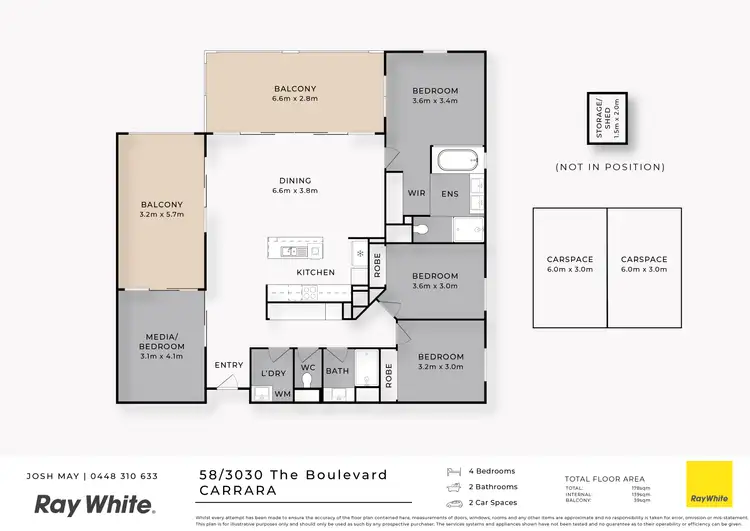 Floorplan of Homely apartment listing, 58/3030 The Boulevard, Carrara QLD 4211