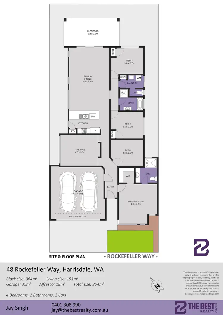 Floorplan of Homely house listing, 48 Rockefeller Way, Harrisdale WA 6112