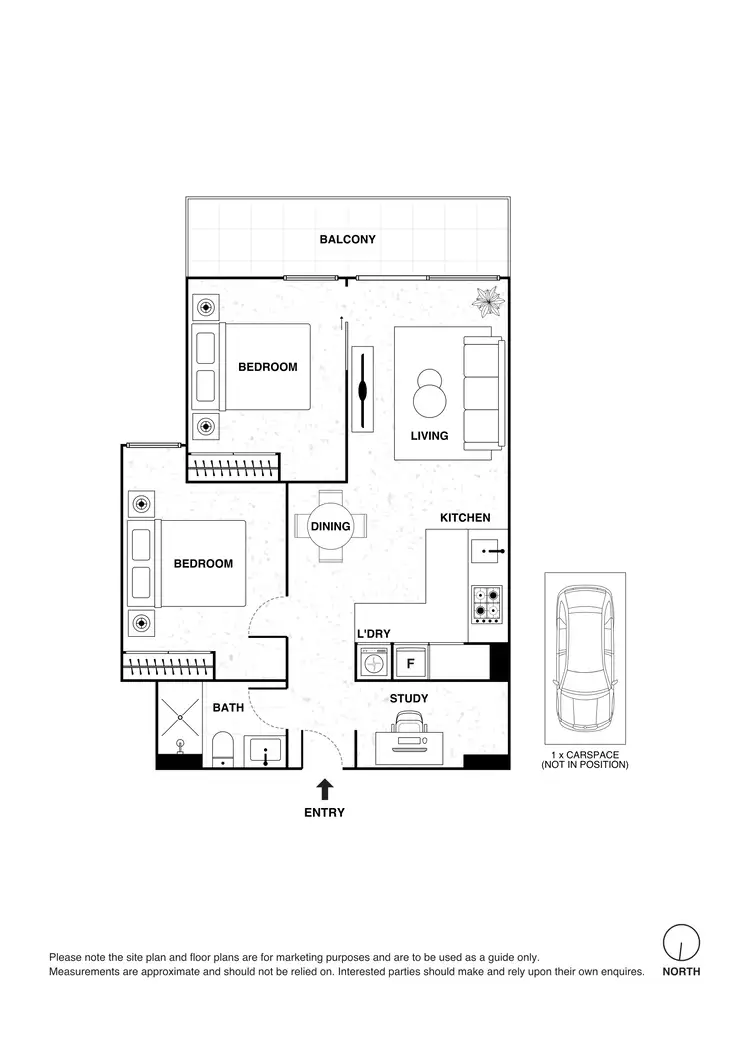 Floorplan of Homely apartment listing, 710/2 Caulfield Boulevard, Caulfield North VIC 3161