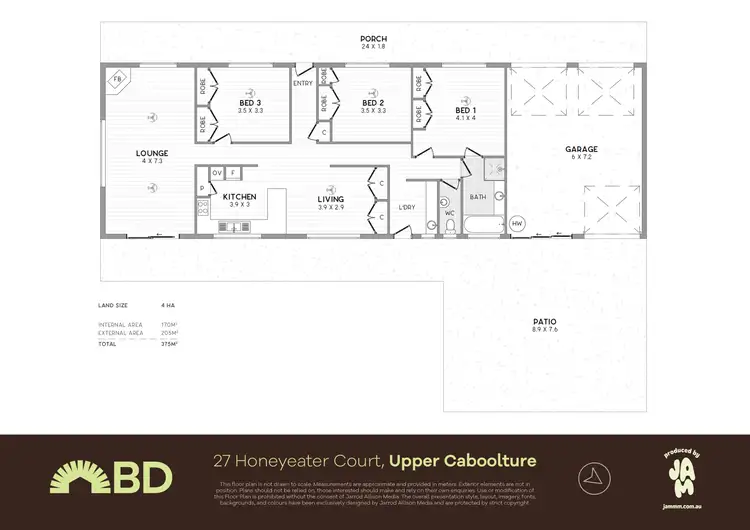 Floorplan of Homely rural property listing, 27 Honeyeater Court, Upper Caboolture QLD 4510