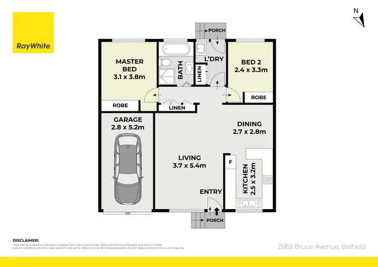 Floorplan of Homely villa listing, 21/69-71 Bruce Avenue, Belfield NSW 2191