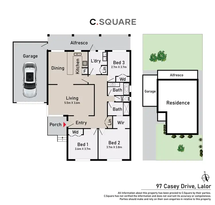 Floorplan of Homely house listing, 97 Casey Drive, Lalor VIC 3075