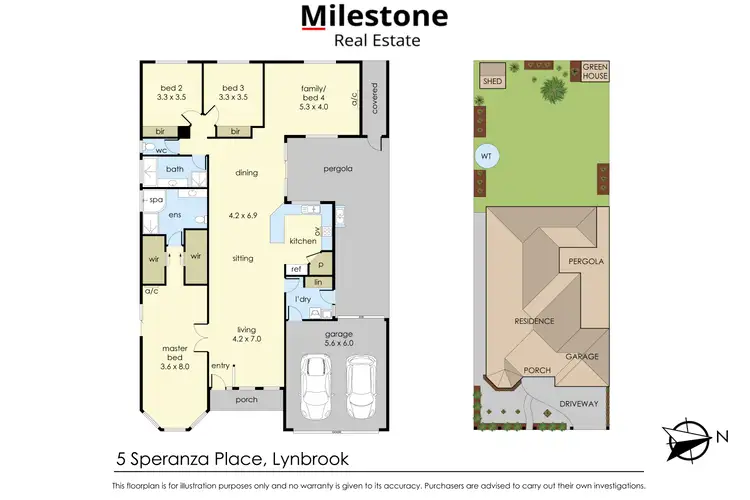 Floorplan of Homely house listing, 5 Speranza Place, Lynbrook VIC 3975