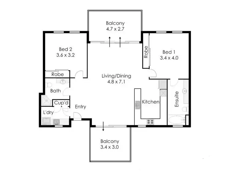 Floorplan of Homely apartment listing, 29/59 Brewer Street, Perth WA 6000