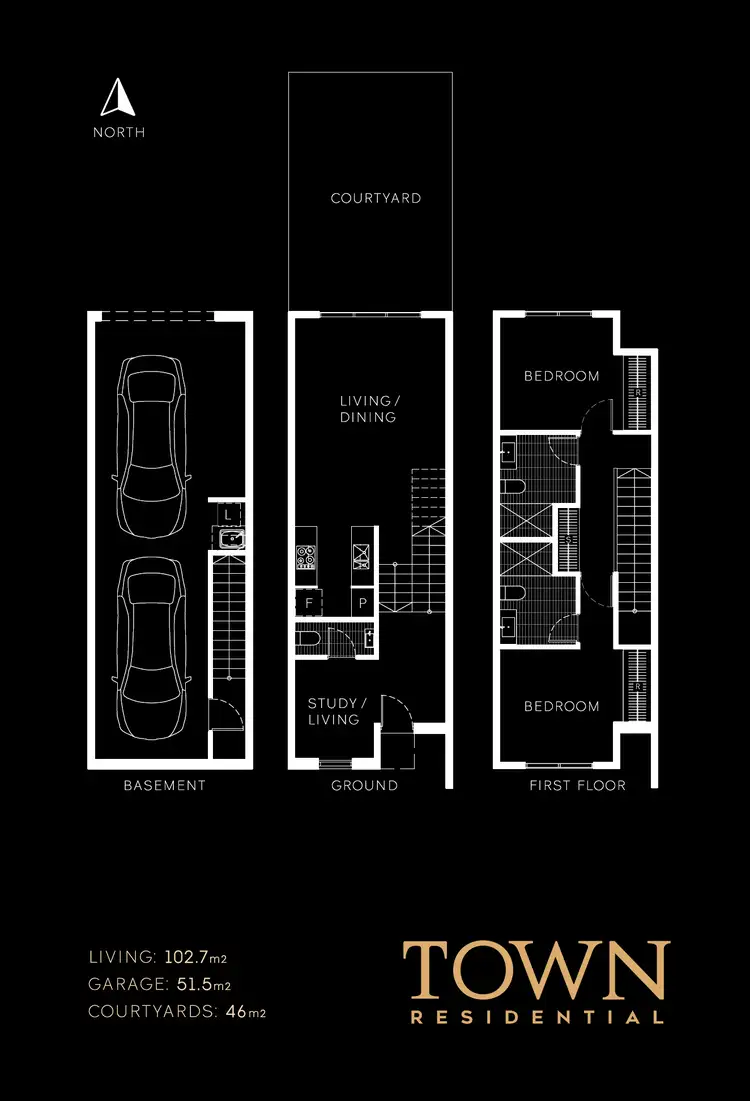 Floorplan of Homely townhouse listing, 30B Narrambla Terrace, Lawson ACT 2617