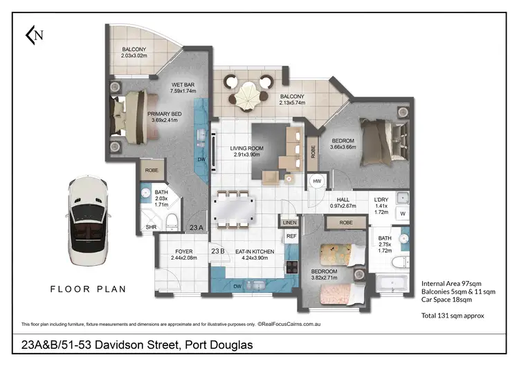 Floorplan of Homely apartment listing, 23/51 Davidson Street, Port Douglas QLD 4877
