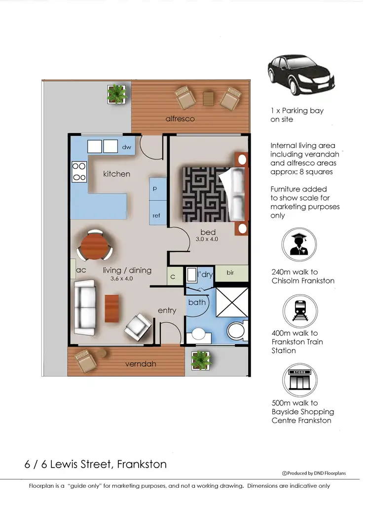 Floorplan of Homely unit listing, 6/6 Lewis Street, Frankston VIC 3199