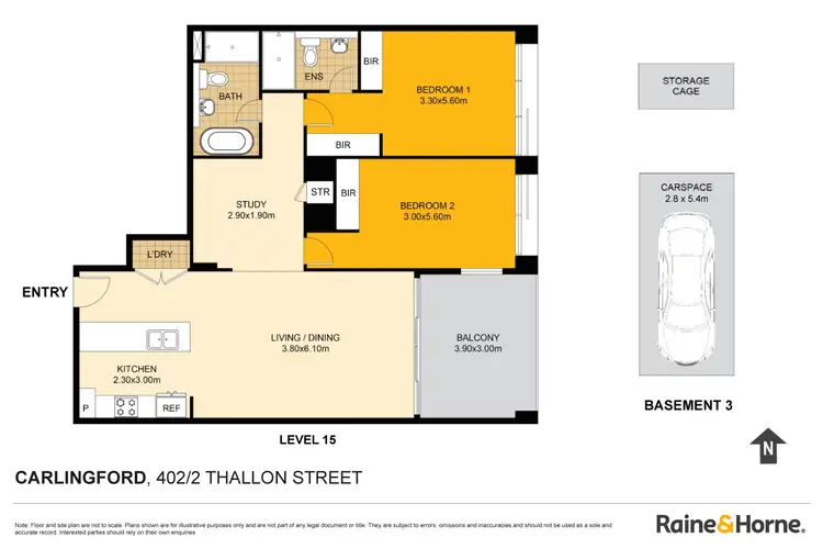 Floorplan of Homely unit listing, 402/2 Thallon Street, Carlingford NSW 2118