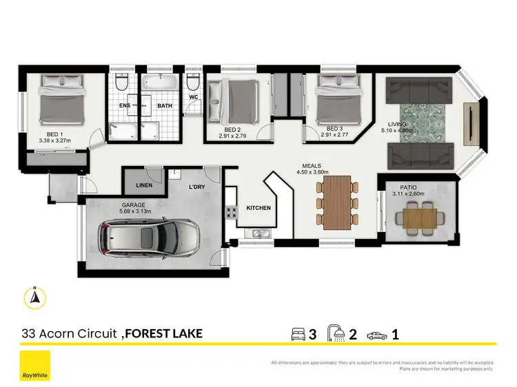 Floorplan of Homely house listing, 33 Acorn Circuit, Forest Lake QLD 4078