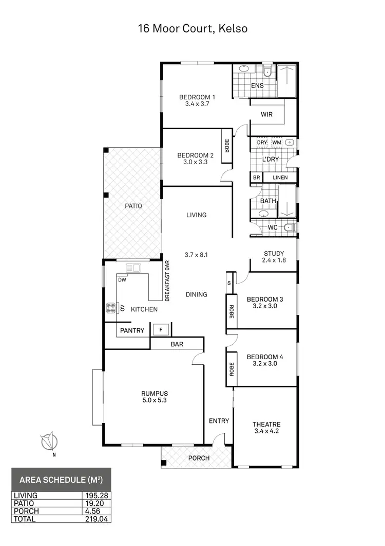 Floorplan of Homely house listing, 16 Moor Court, Kelso QLD 4815