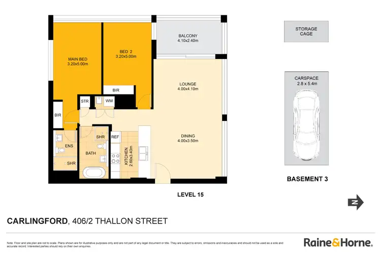 Floorplan of Homely unit listing, 406/2 Thallon Street, Carlingford NSW 2118