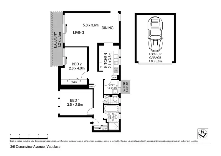 Floorplan of Homely apartment listing, 3/6 Oceanview Avenue, Vaucluse NSW 2030