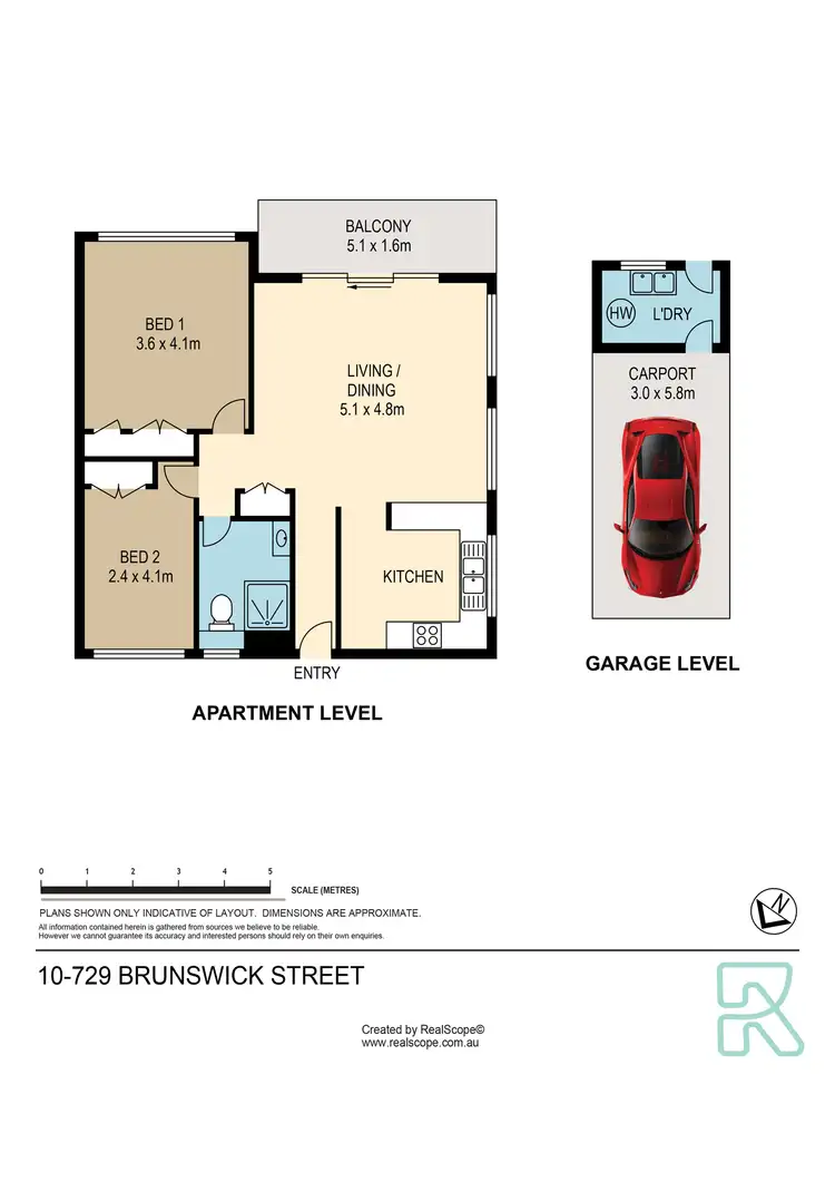 Floorplan of Homely apartment listing, 10/729 Brunswick Street, New Farm QLD 4005