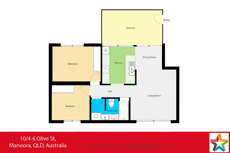 Floorplan of Homely apartment listing, 10/4-6 Olive Street, Manoora QLD 4870
