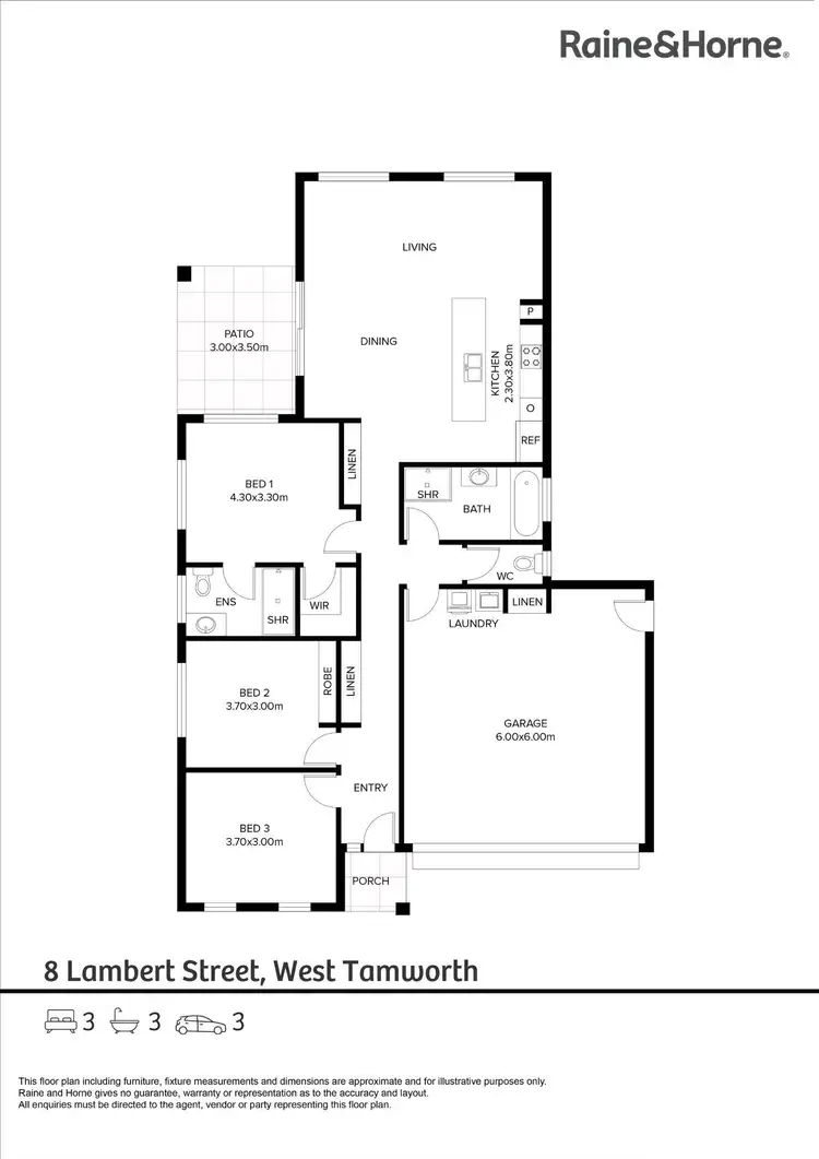 Floorplan of Homely house listing, 8 Lambert Street, Tamworth NSW 2340