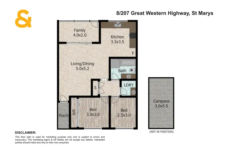 Floorplan of Homely villa listing, 8/207 Great Western Highway, St Marys NSW 2760