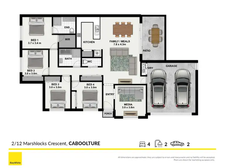 Floorplan of Homely house listing, 12 Marshlocks Crescent, Caboolture QLD 4510