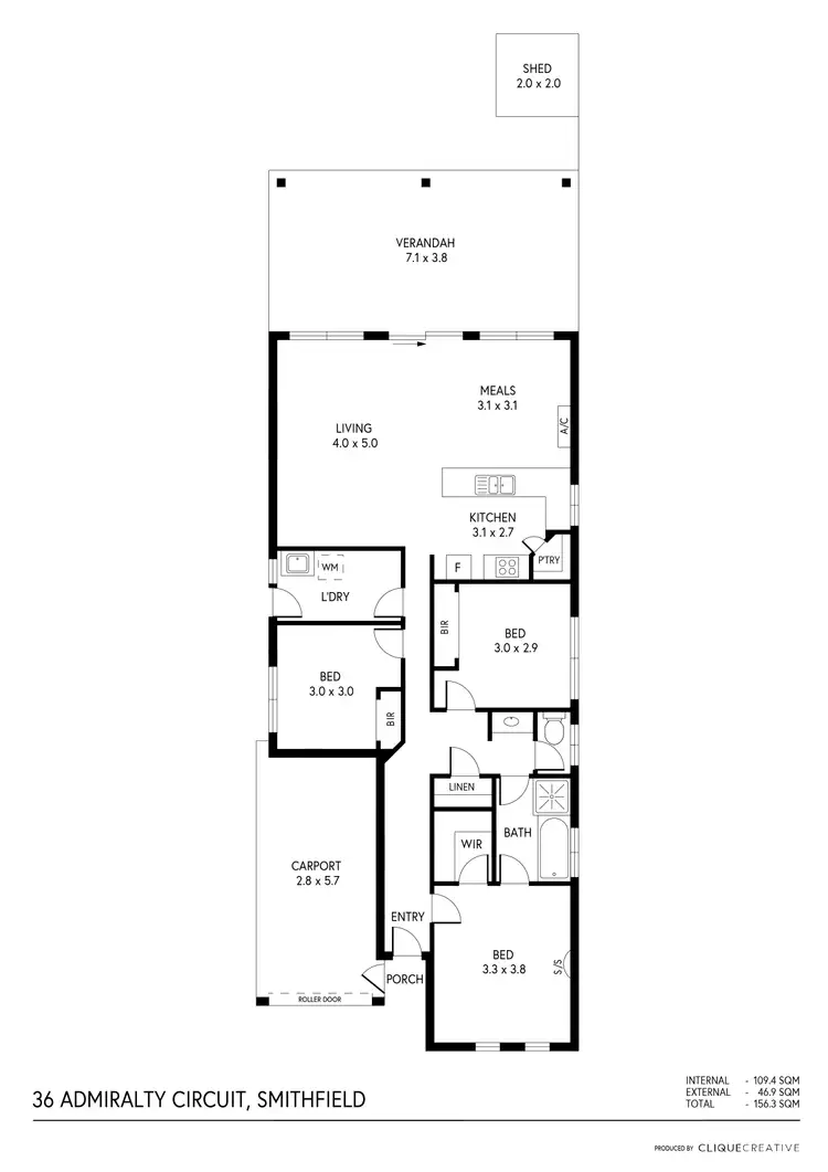 Floorplan of Homely house listing, 36 Admiralty Circuit, Smithfield SA 5114