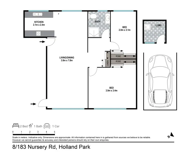 Floorplan of Homely unit listing, 8/183 Nursery Road, Holland Park West QLD 4121