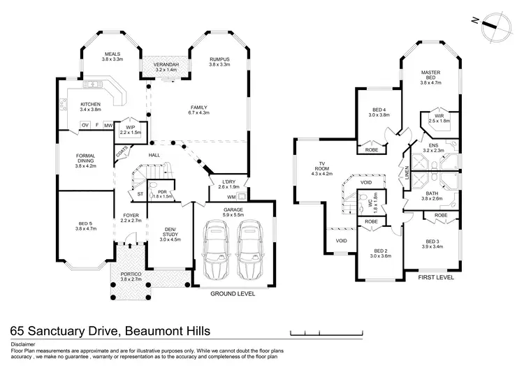 Floorplan of Homely house listing, 65 Sanctuary Drive, Beaumont Hills NSW 2155