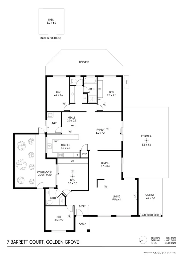 Floorplan of Homely house listing, 7 Barrett Court, Golden Grove SA 5125